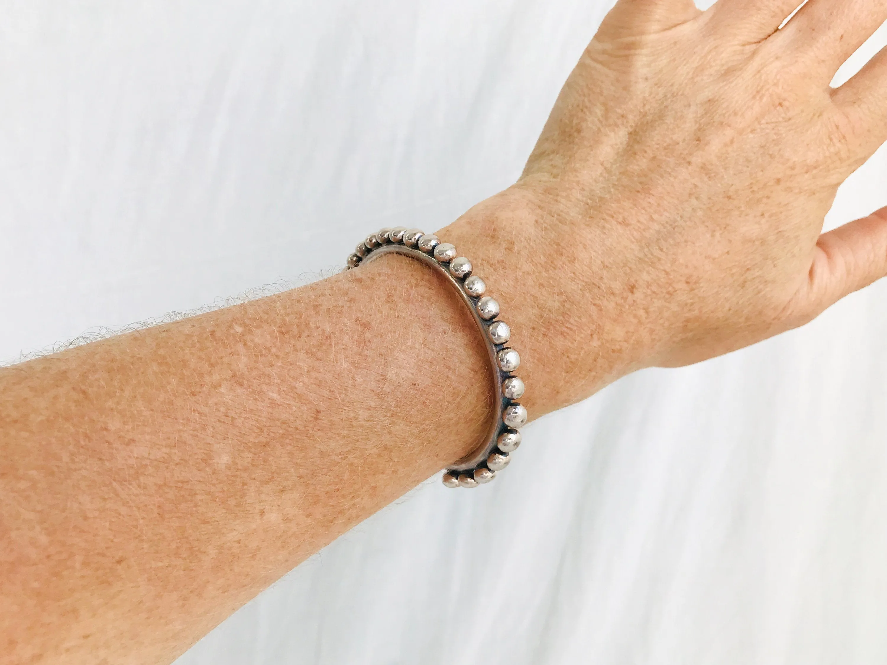 Karen Silver Bangle. Karen Hill Tribe. Sterling Silver. Thailand
