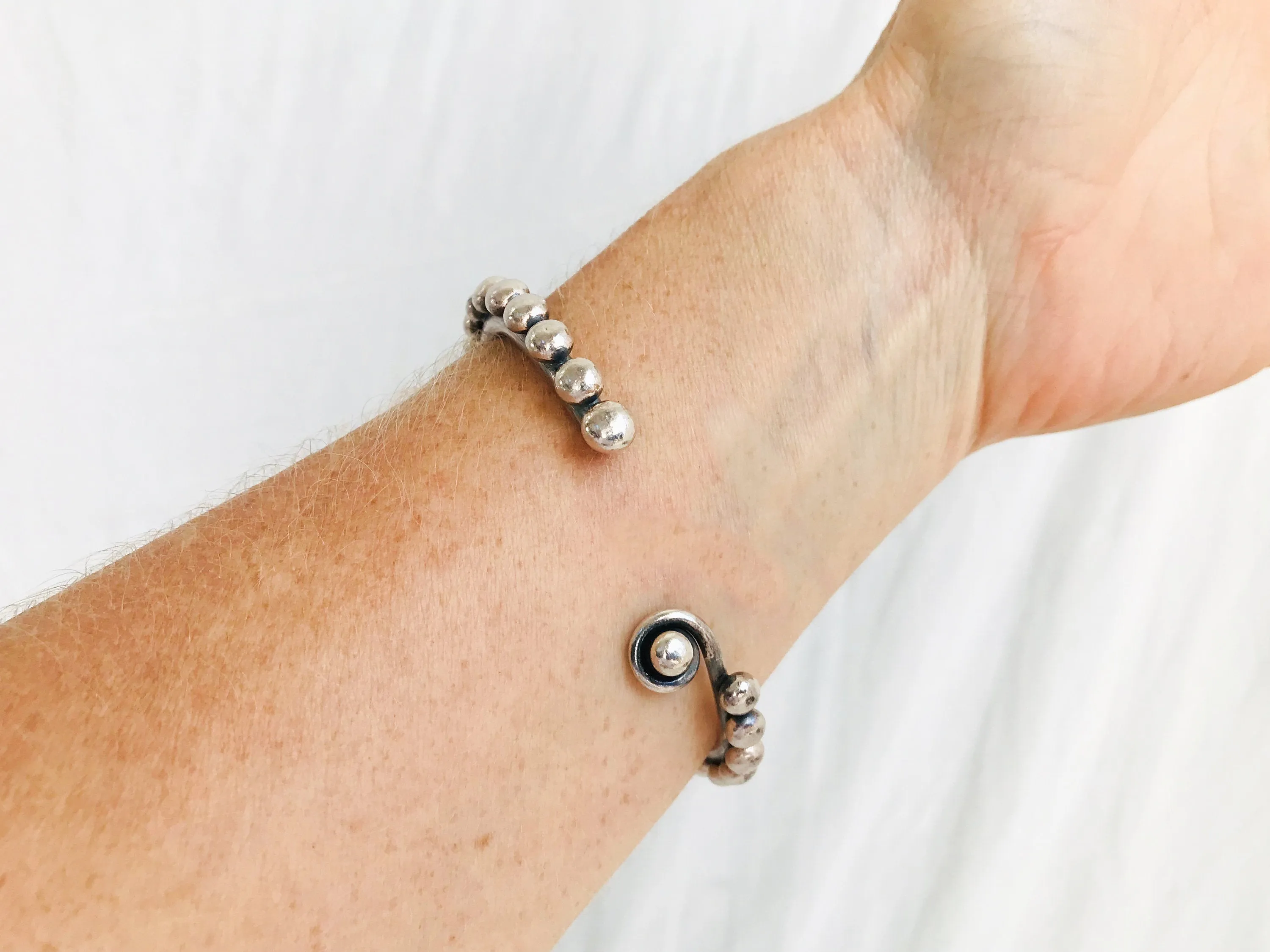 Karen Silver Bangle. Karen Hill Tribe. Sterling Silver. Thailand