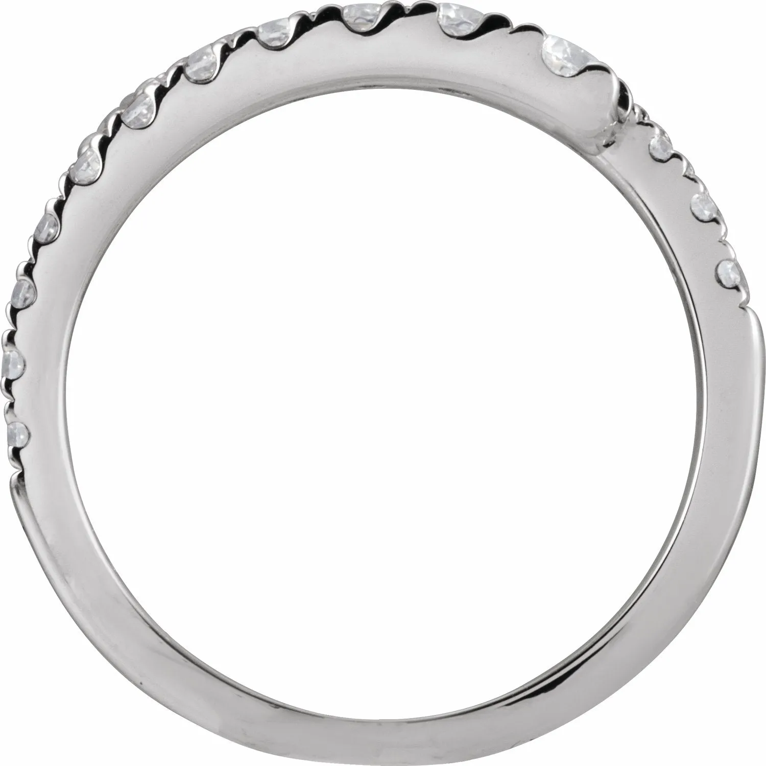 Lab-Grown Graduated Diamond Bypass Rings Size 7