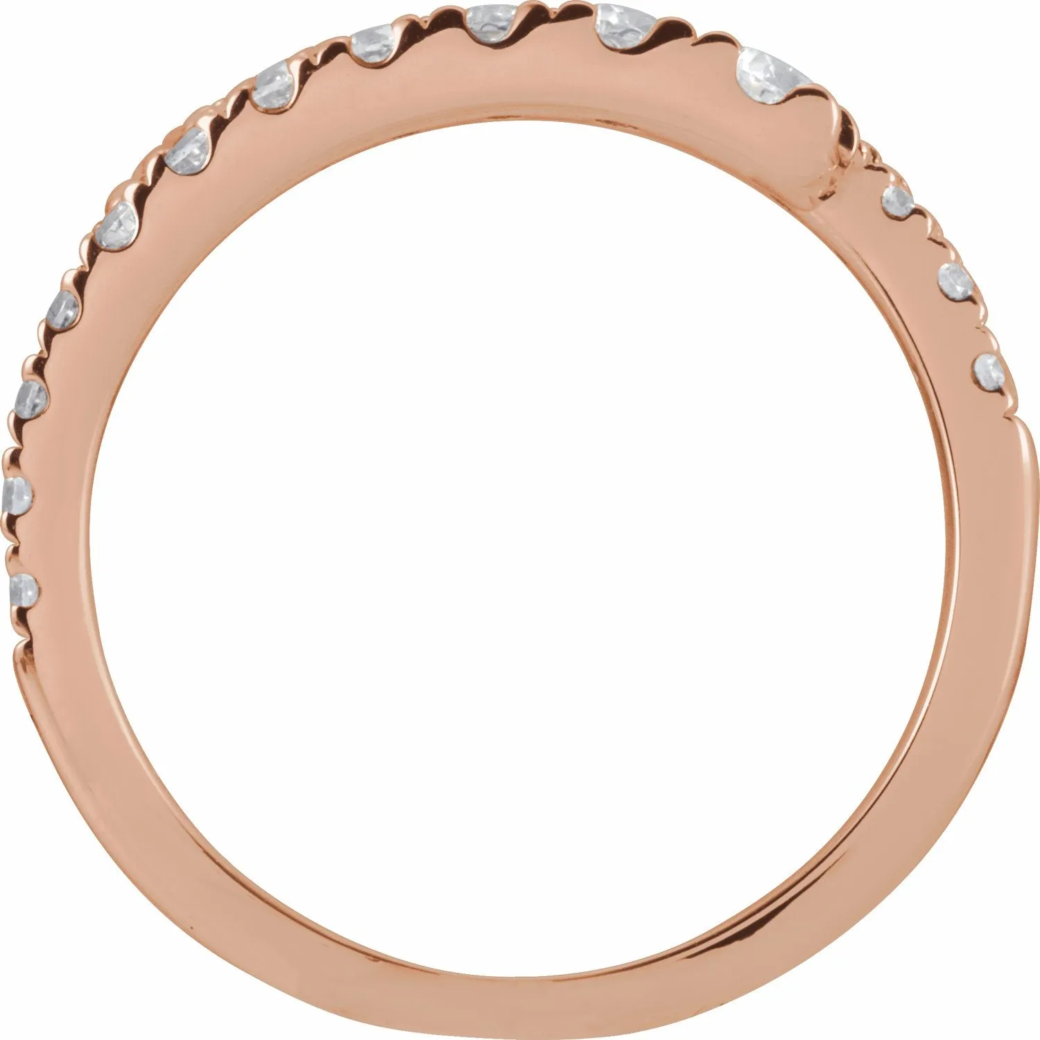 Lab-Grown Graduated Diamond Bypass Rings Size 7