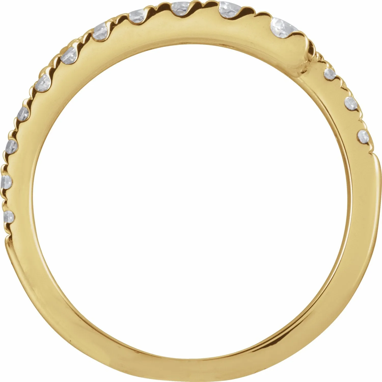 Lab-Grown Graduated Diamond Bypass Rings Size 7