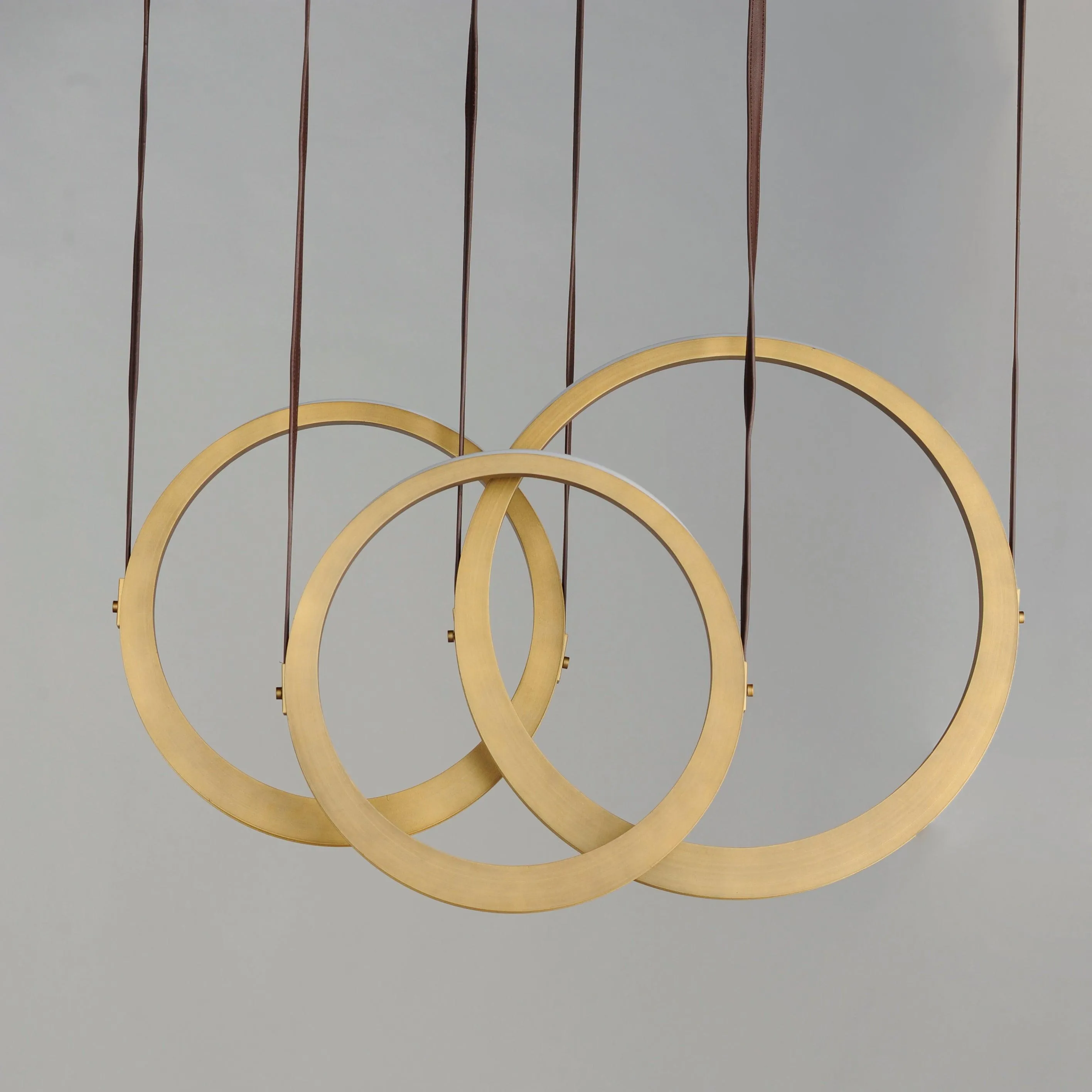LED Antique Brass 3 Rings Pendant
