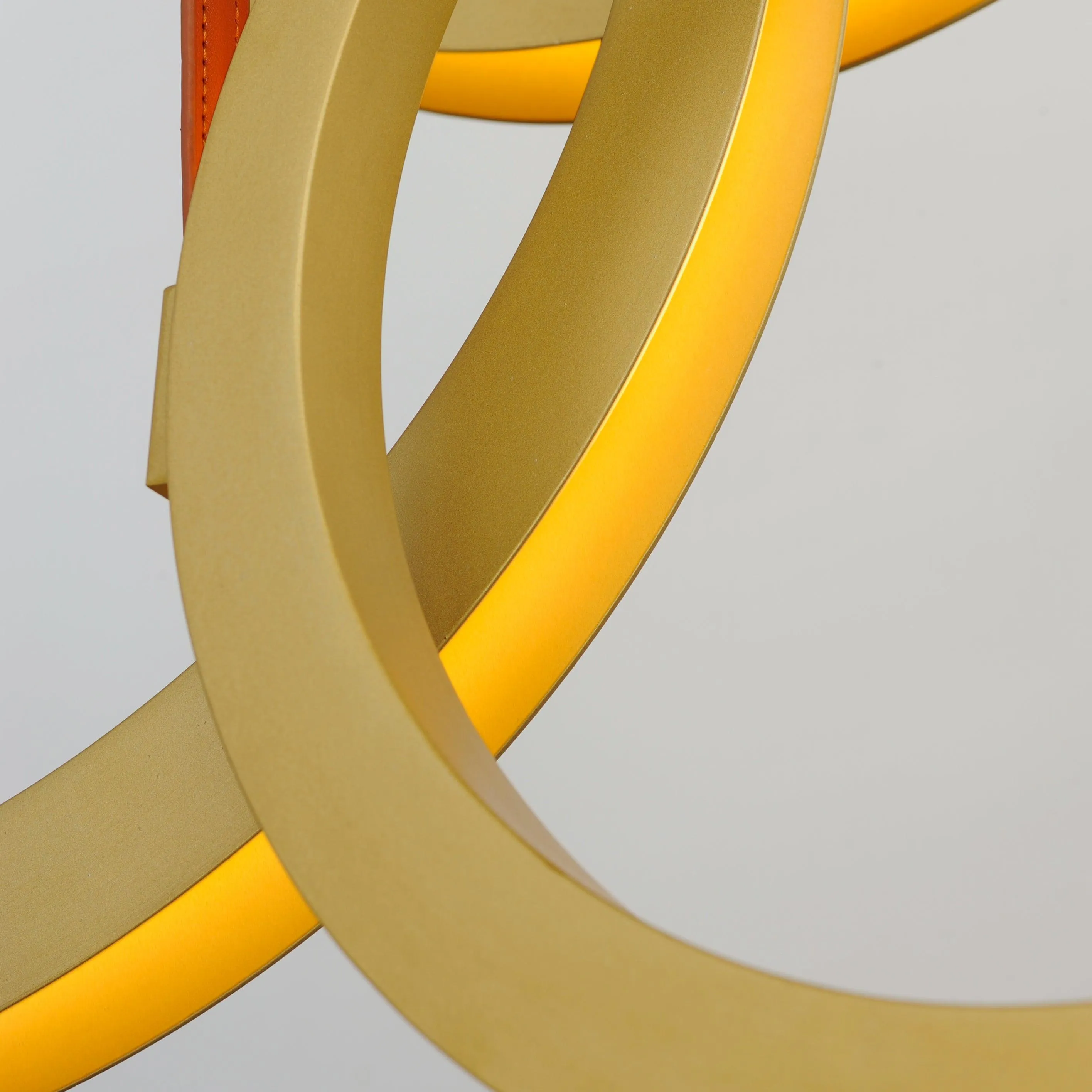LED Antique Brass 3 Rings Pendant