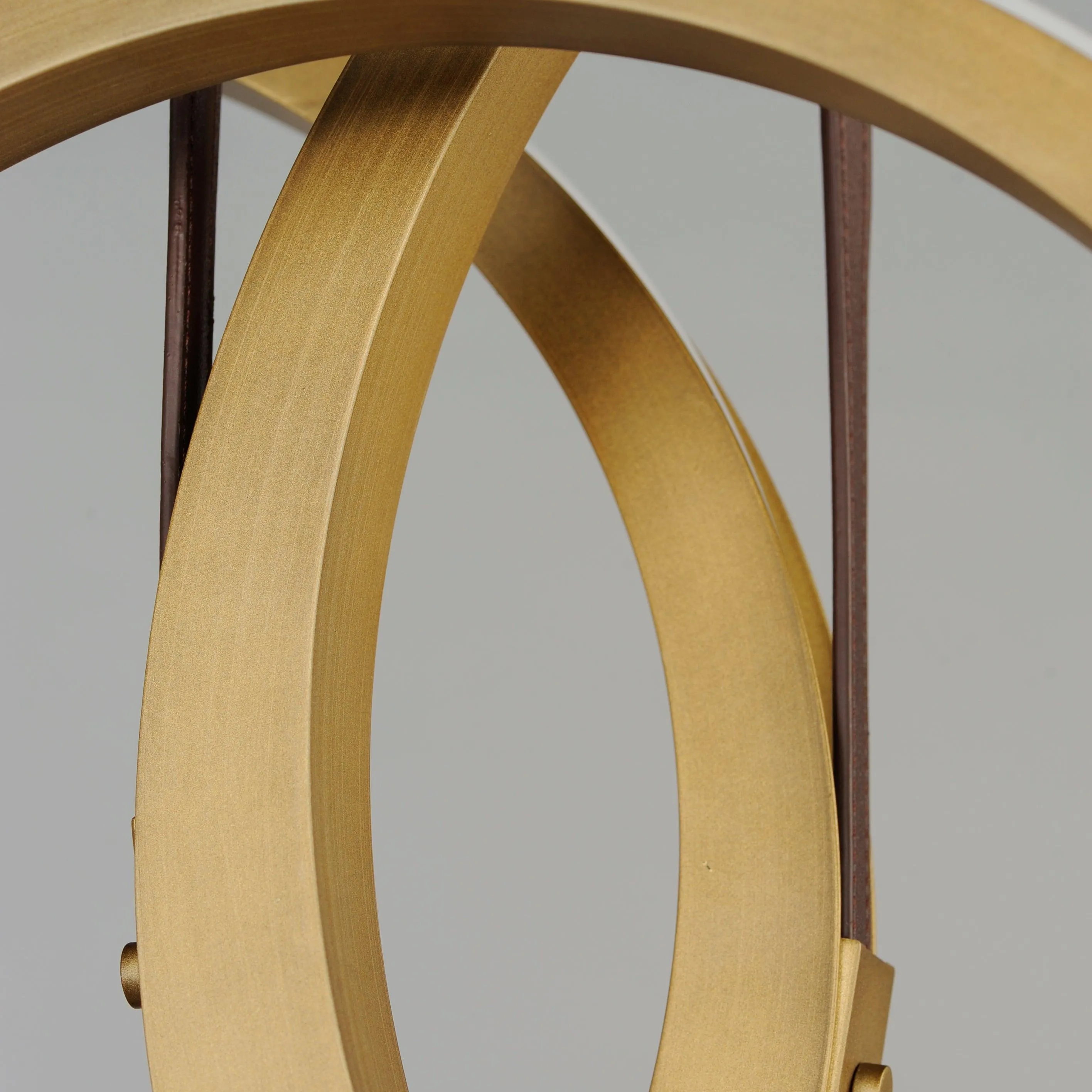LED Antique Brass 3 Rings Pendant