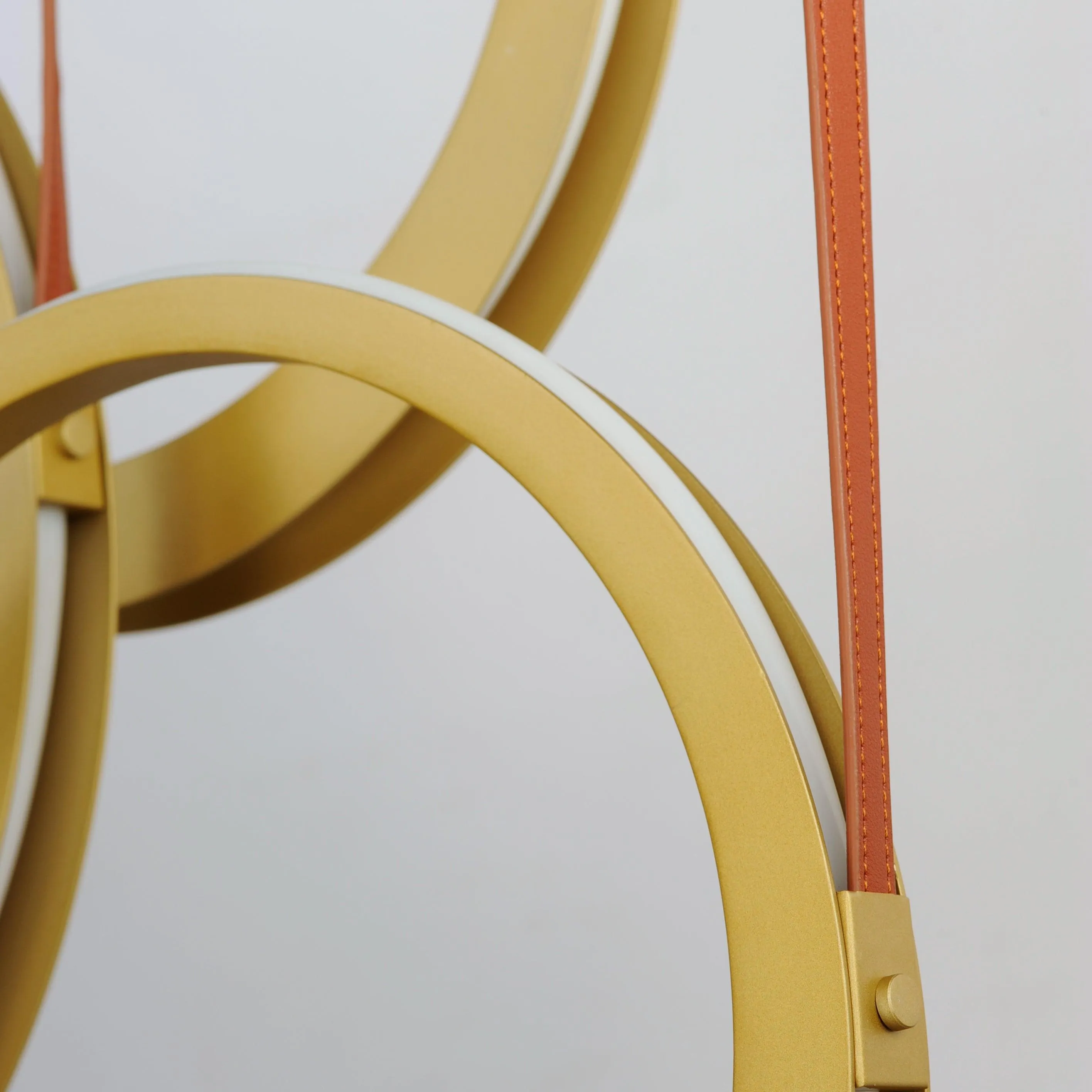 LED Antique Brass 3 Rings Pendant