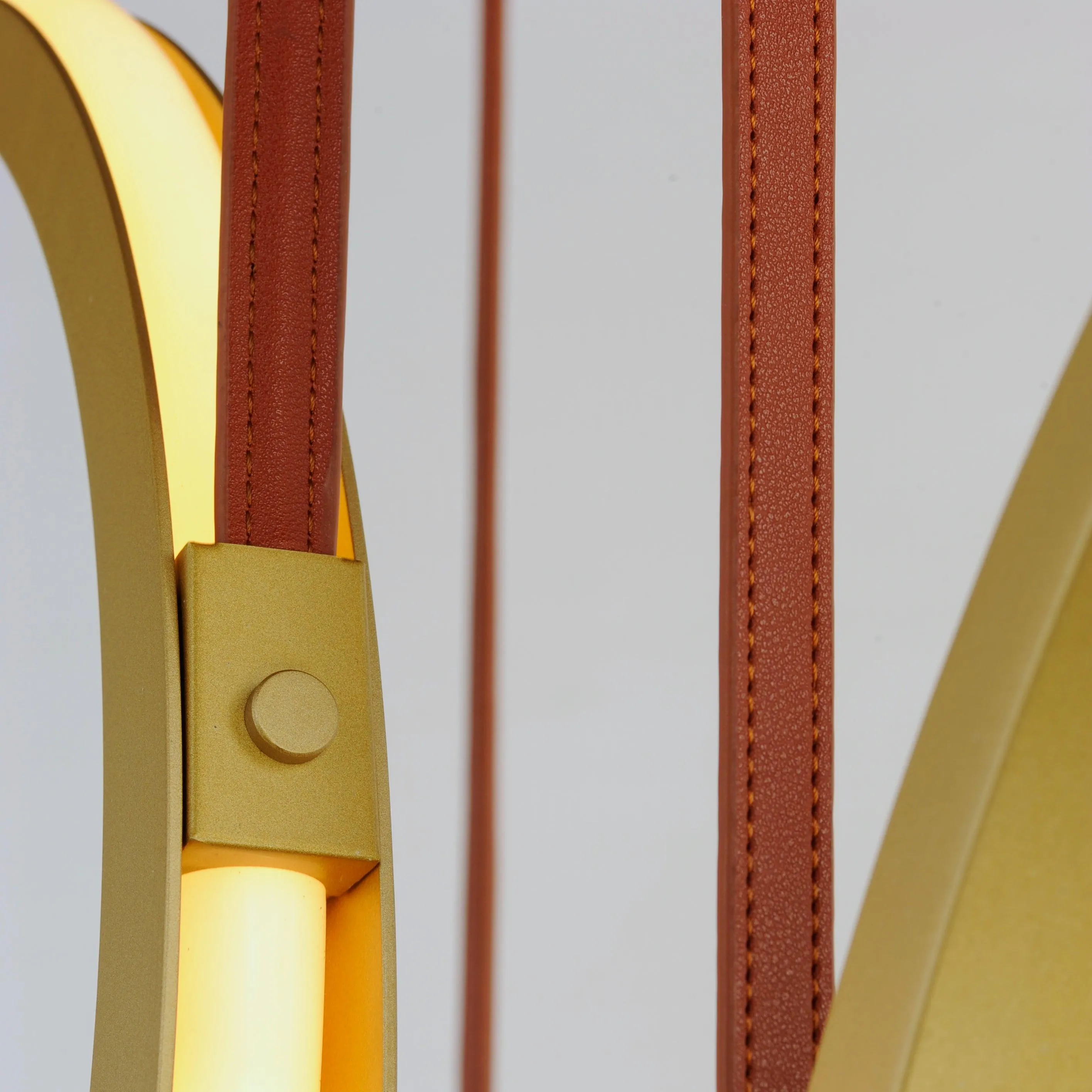 LED Antique Brass 4 Rings Pendant