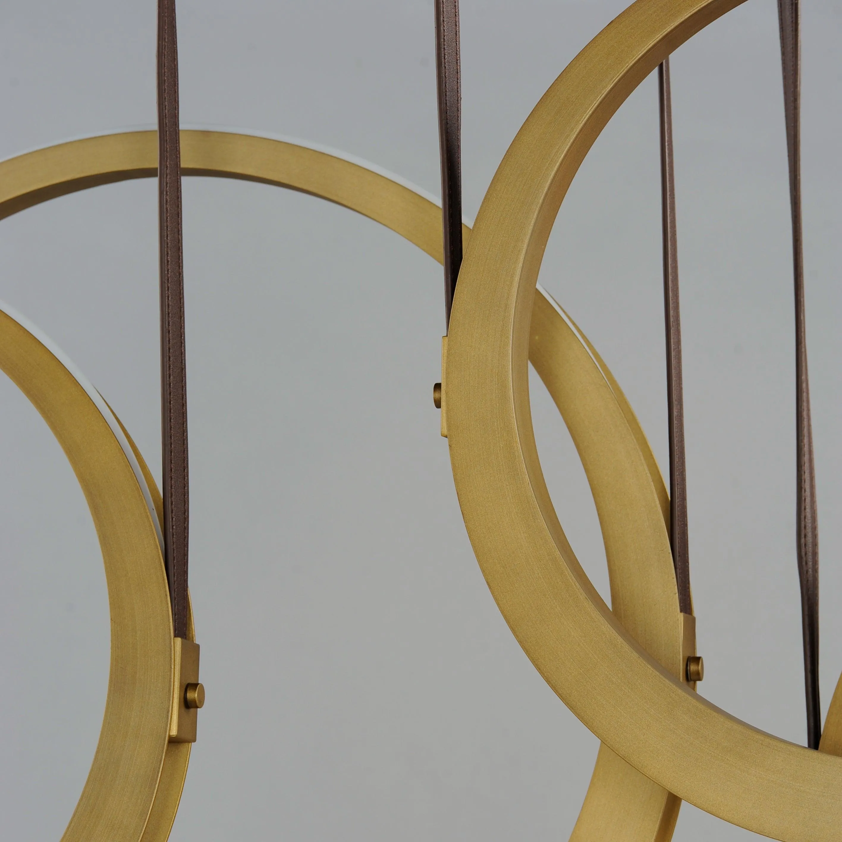 LED Antique Brass 4 Rings Pendant