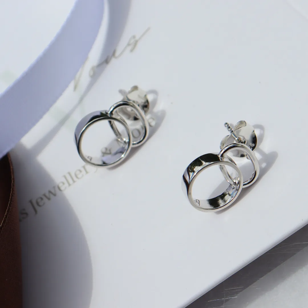 Liberte Double Circle Petite Studs