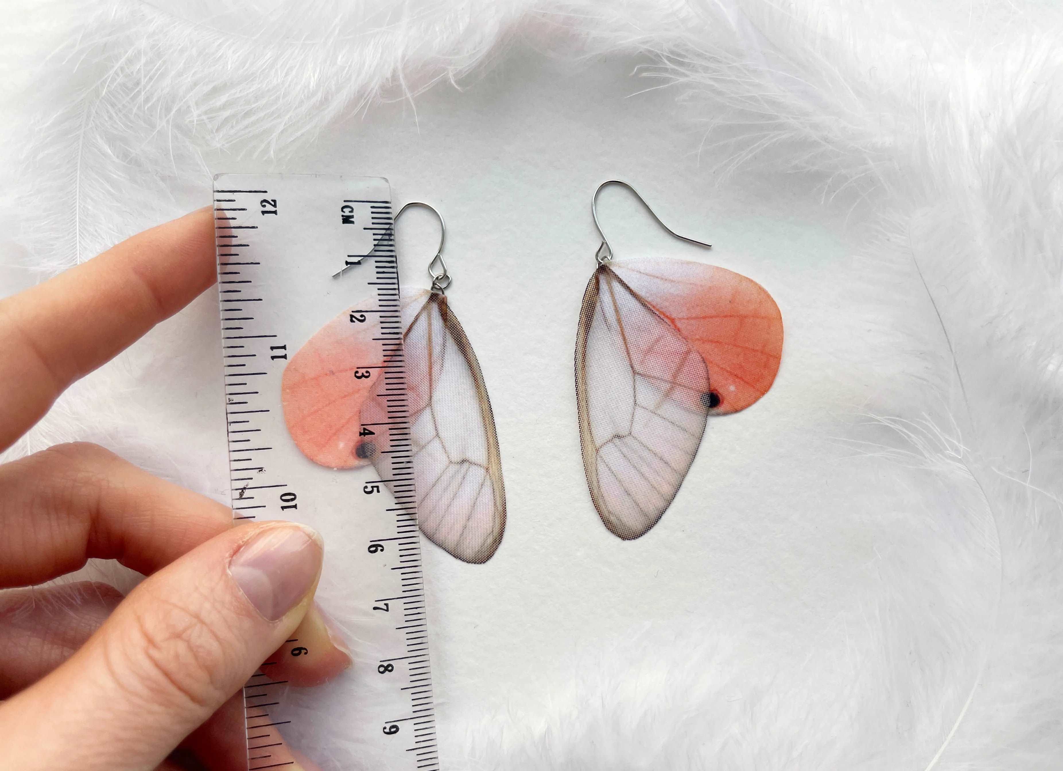 Light Pink Butterfly Wing Earrings Perfect Gift For Anyone Who Love Butterflies