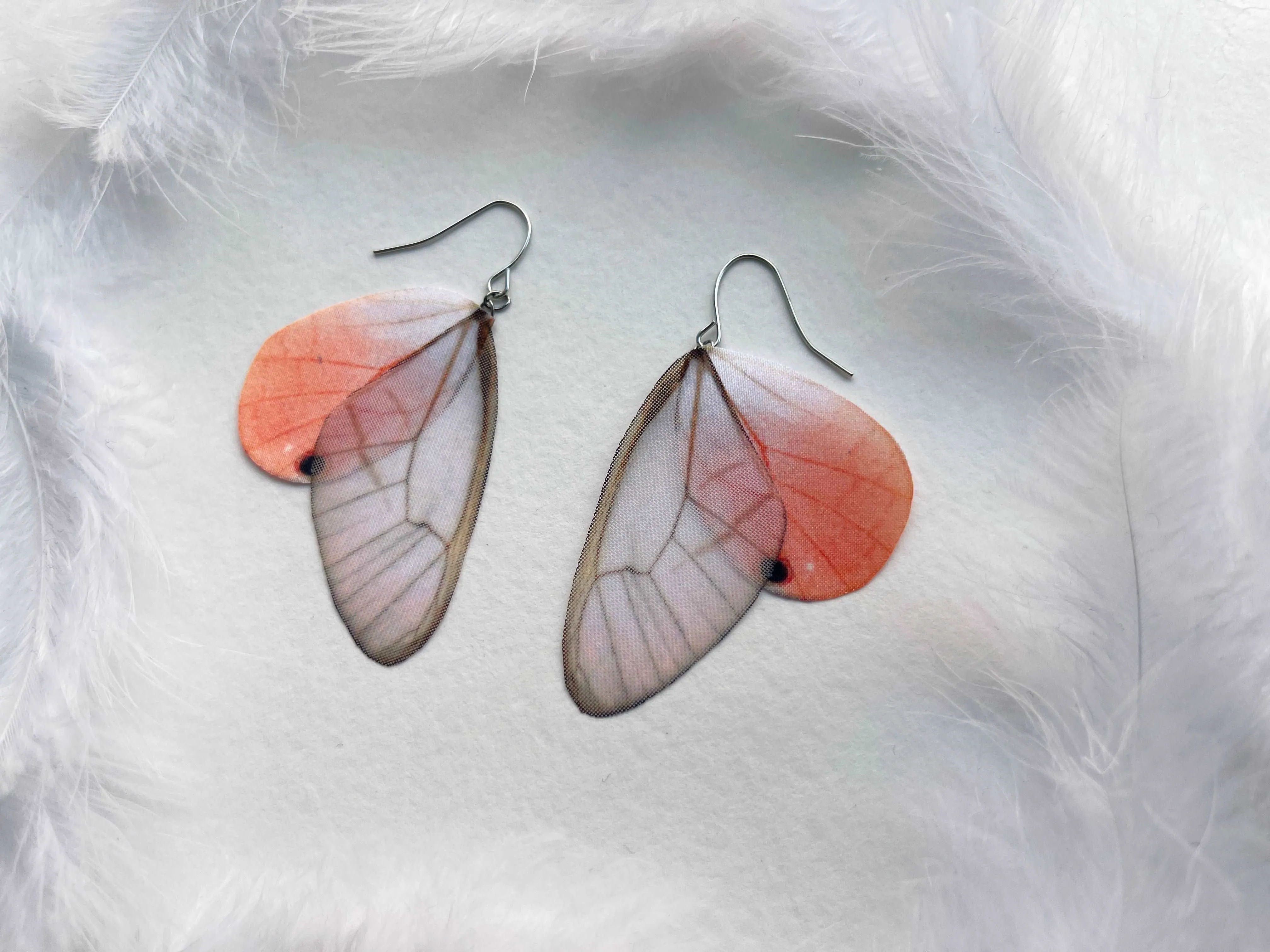 Light Pink Butterfly Wing Earrings Perfect Gift For Anyone Who Love Butterflies