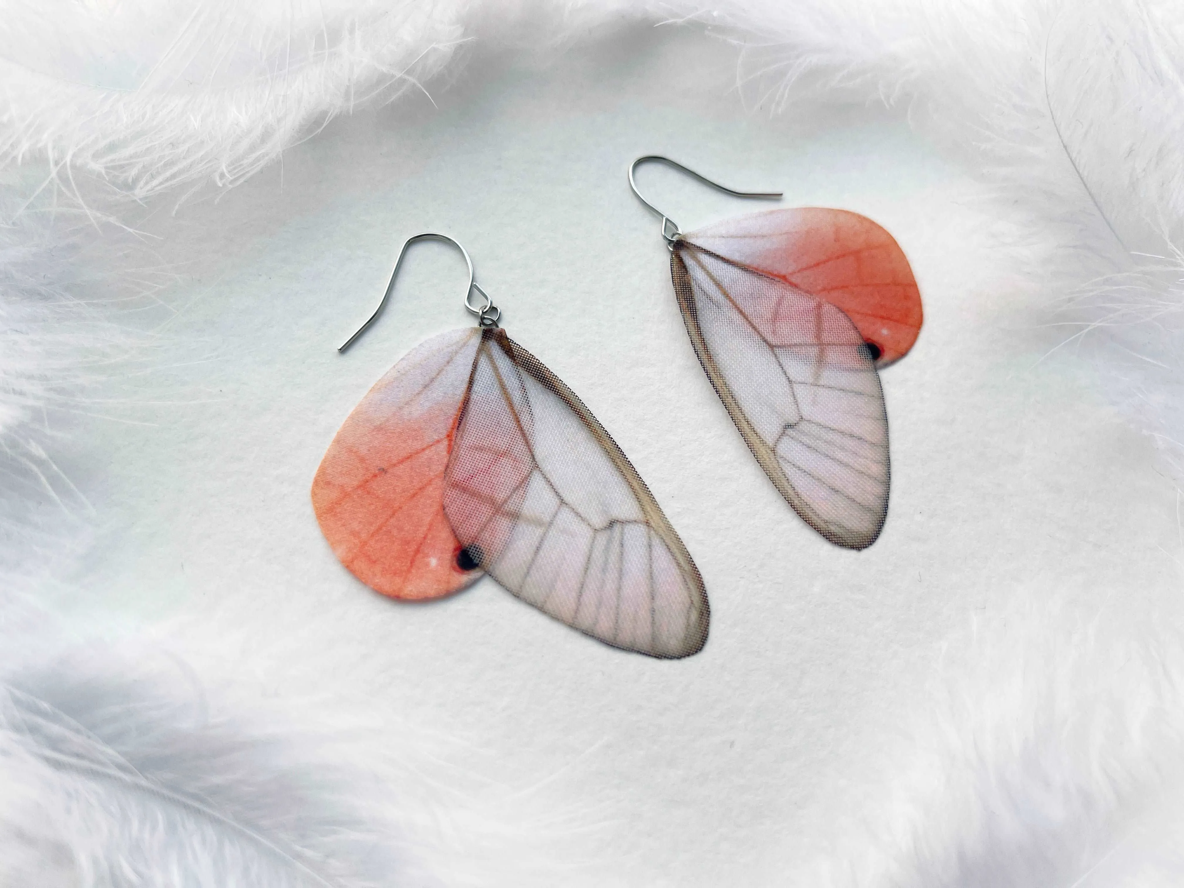 Light Pink Butterfly Wing Earrings Perfect Gift For Anyone Who Love Butterflies