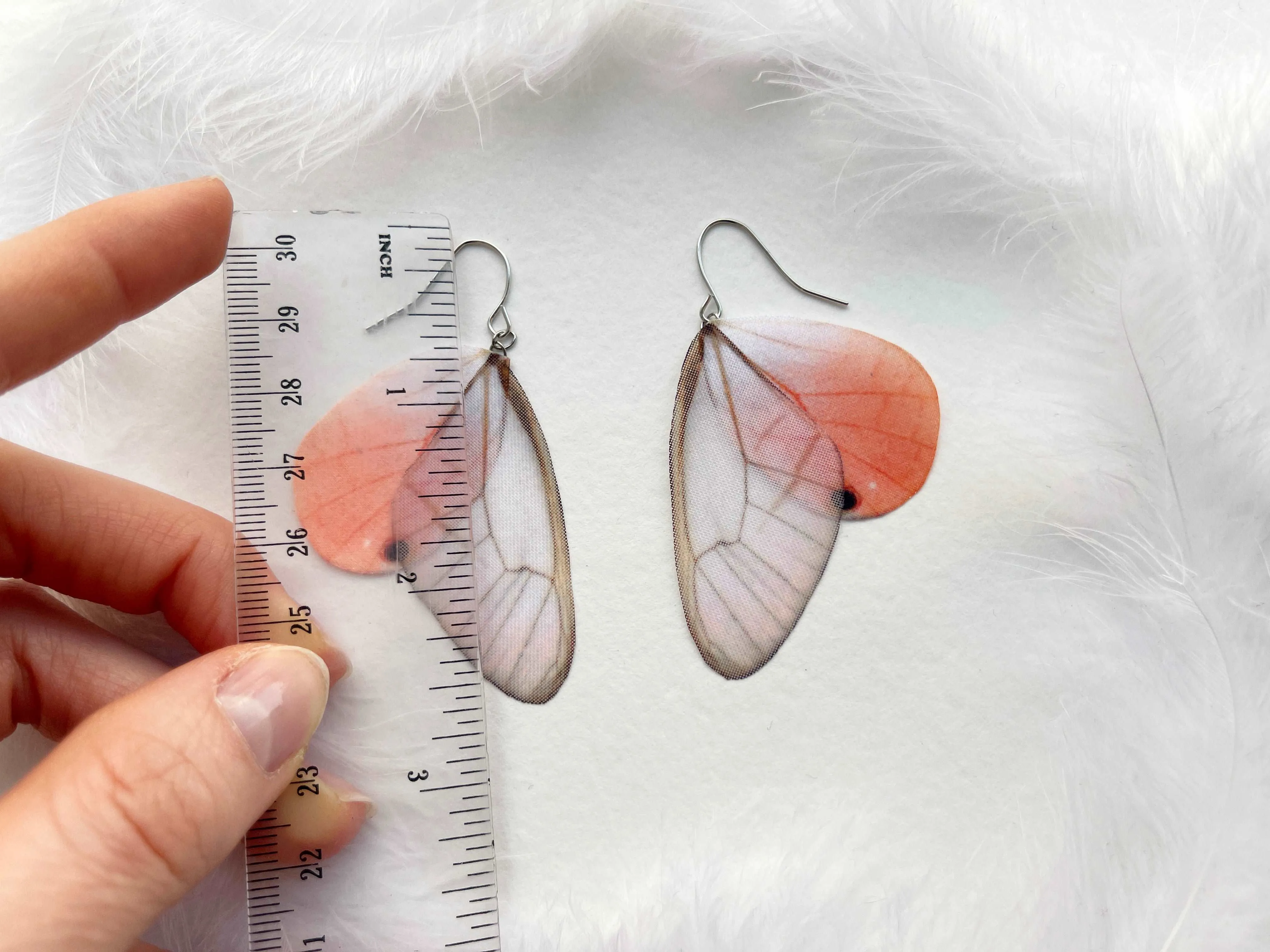 Light Pink Butterfly Wing Earrings Perfect Gift For Anyone Who Love Butterflies