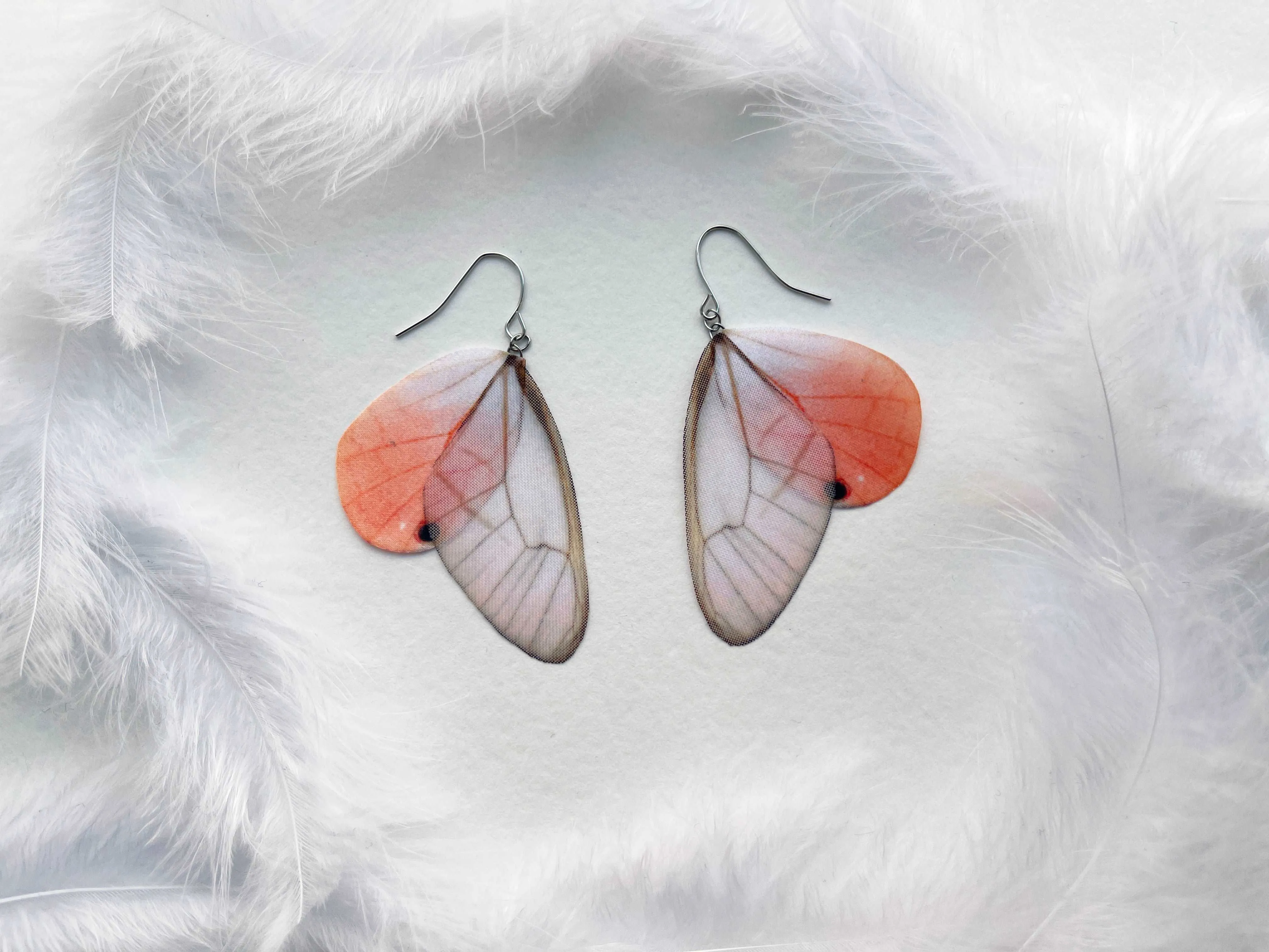 Light Pink Butterfly Wing Earrings Perfect Gift For Anyone Who Love Butterflies