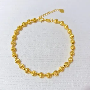 LOVCIA 18K Golden Beads Adjustable Chain Bracelet for Women