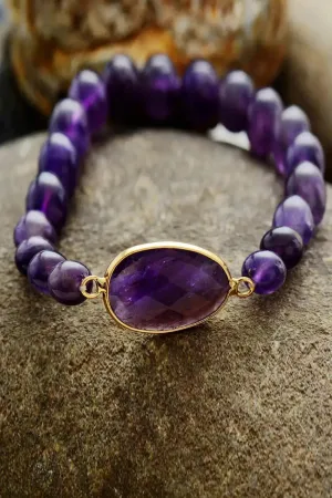LOVCIA Handmade Amethyst Beaded Bracelet