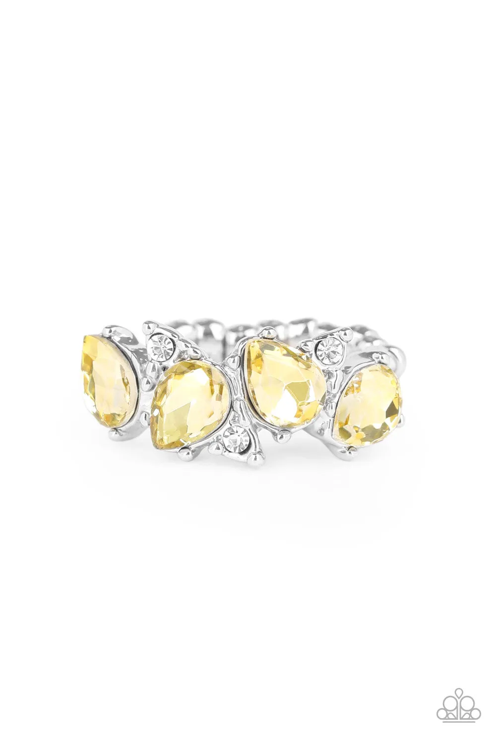 Majestically Modern - Yellow  Paparazzi Rings