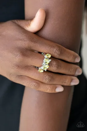 Majestically Modern - Yellow  Paparazzi Rings