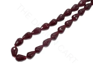 Maroon Drop Jade Semi Precious Stones