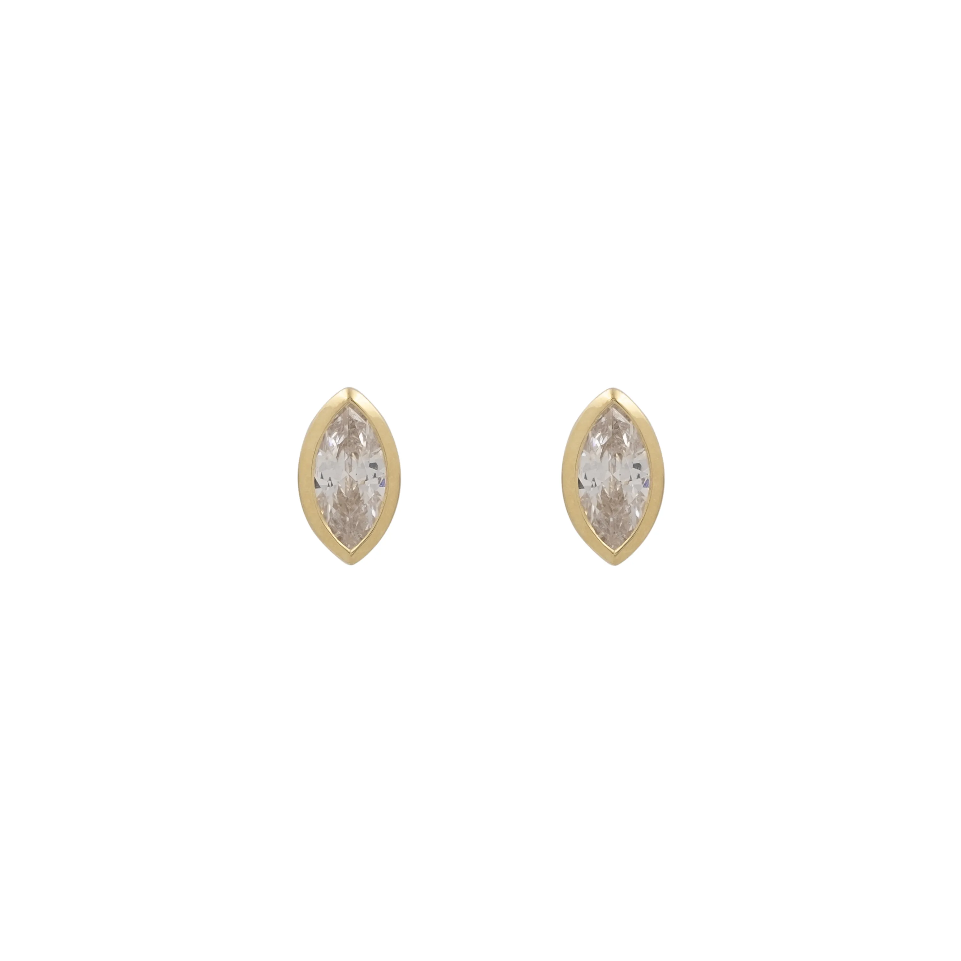 MARQUISE BEZEL STUDS