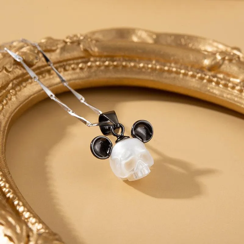 Mickey Mouse Pearls Cranium Necklace