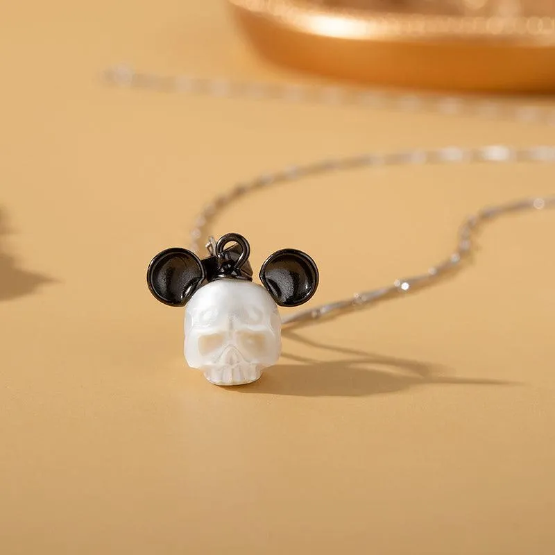 Mickey Mouse Pearls Cranium Necklace