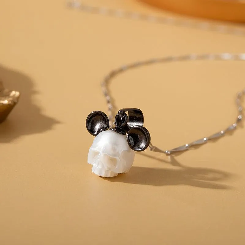 Mickey Mouse Pearls Cranium Necklace