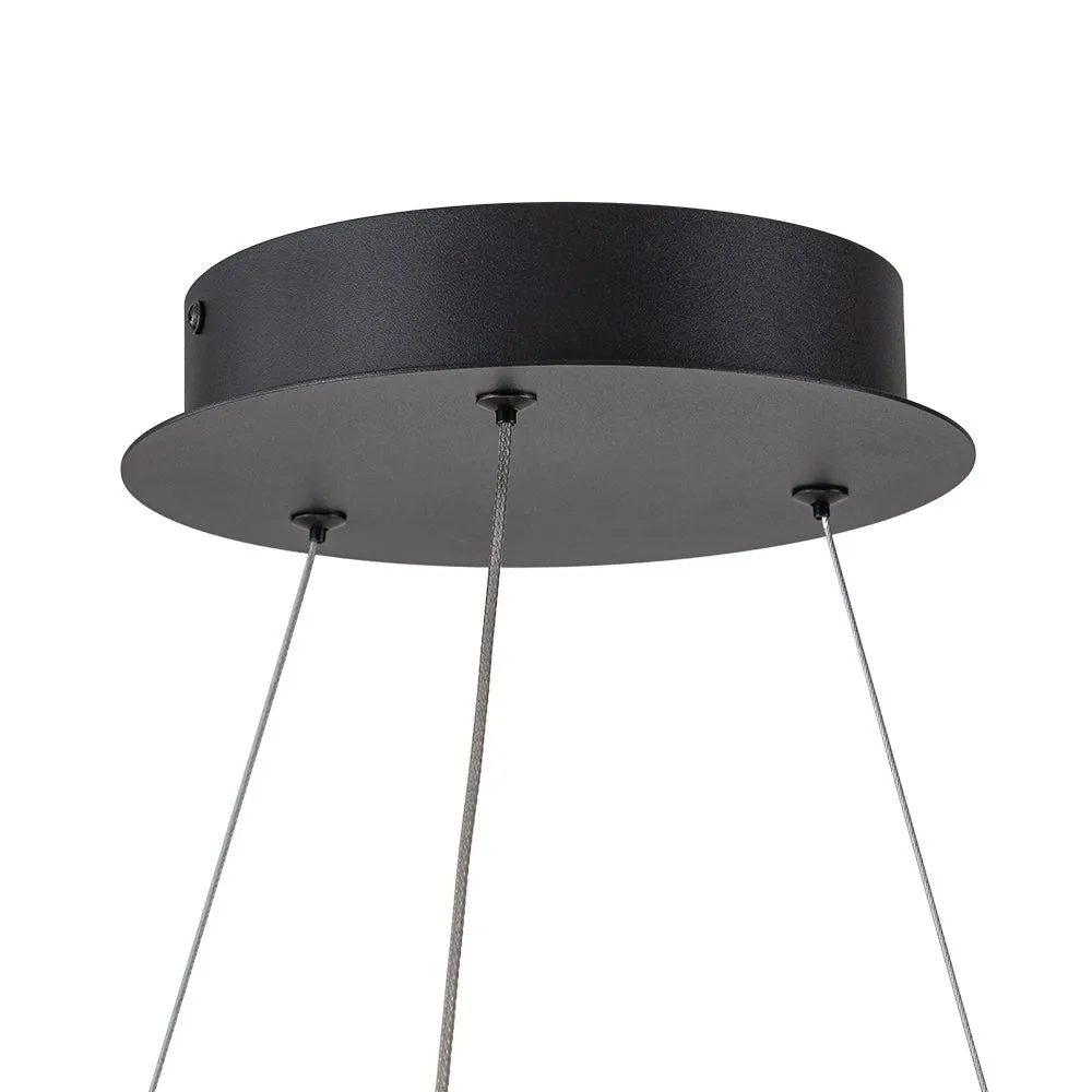 Modern 3-Rings LED Dimmable Linear Chandelier