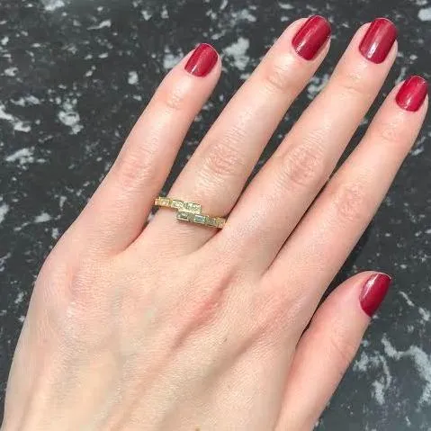 Modern Deco Diamond Ring