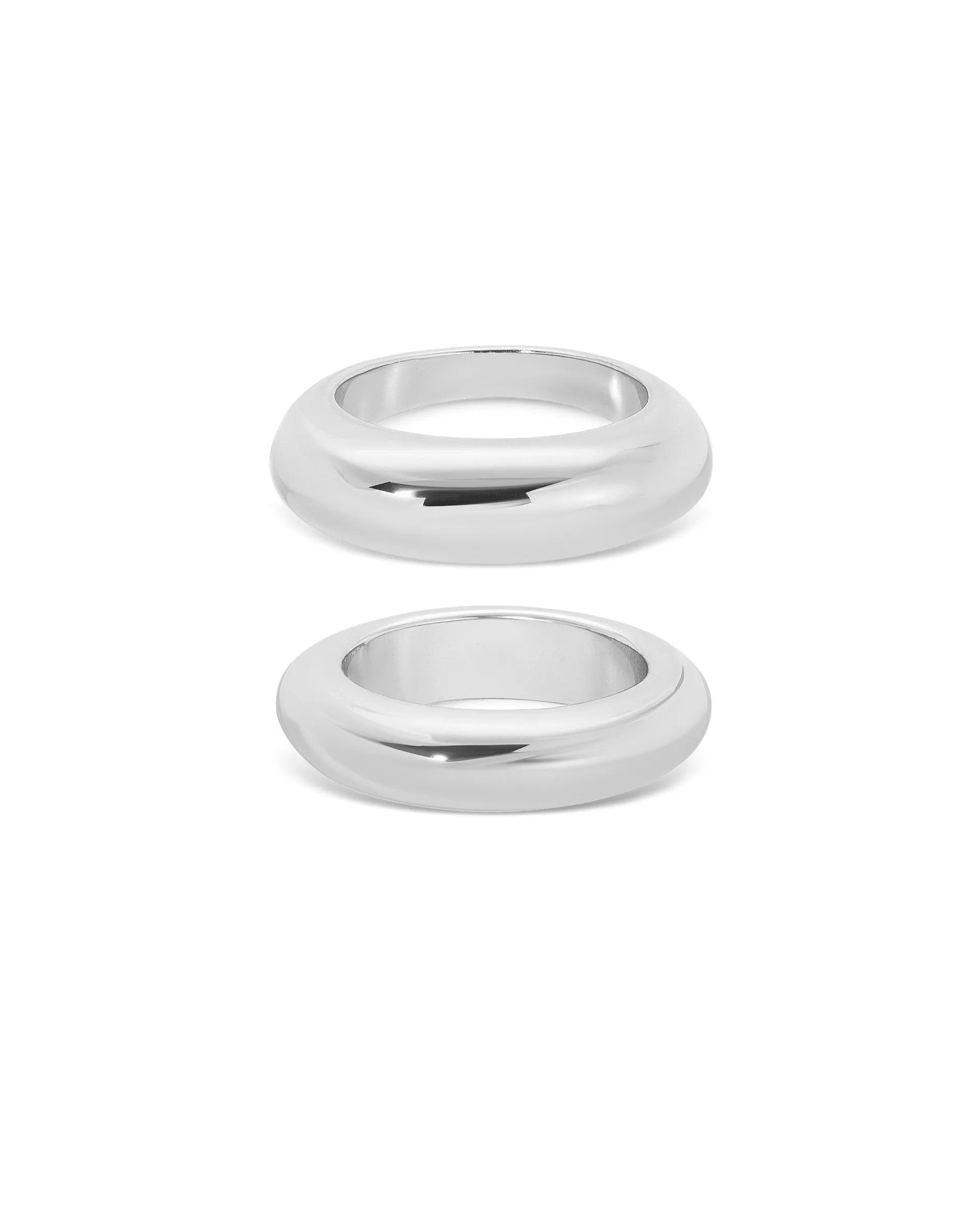Modern Dome Ring Set