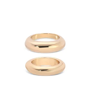 Modern Dome Ring Set