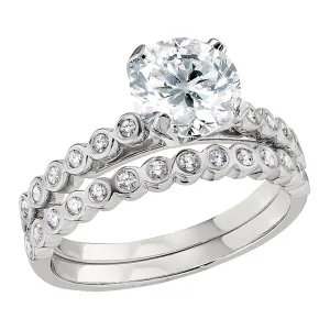 Modern Petite Bezel Engagement Ring Setting