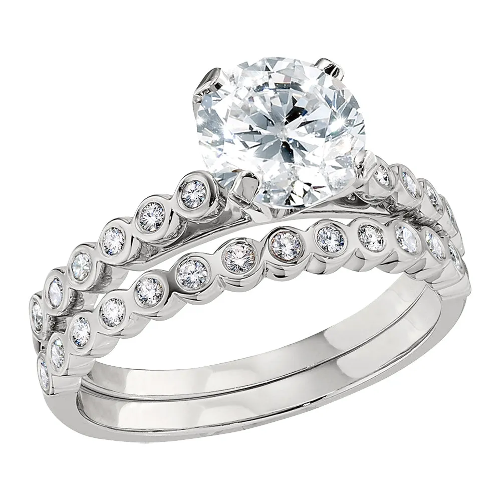 Modern Petite Bezel Engagement Ring Setting