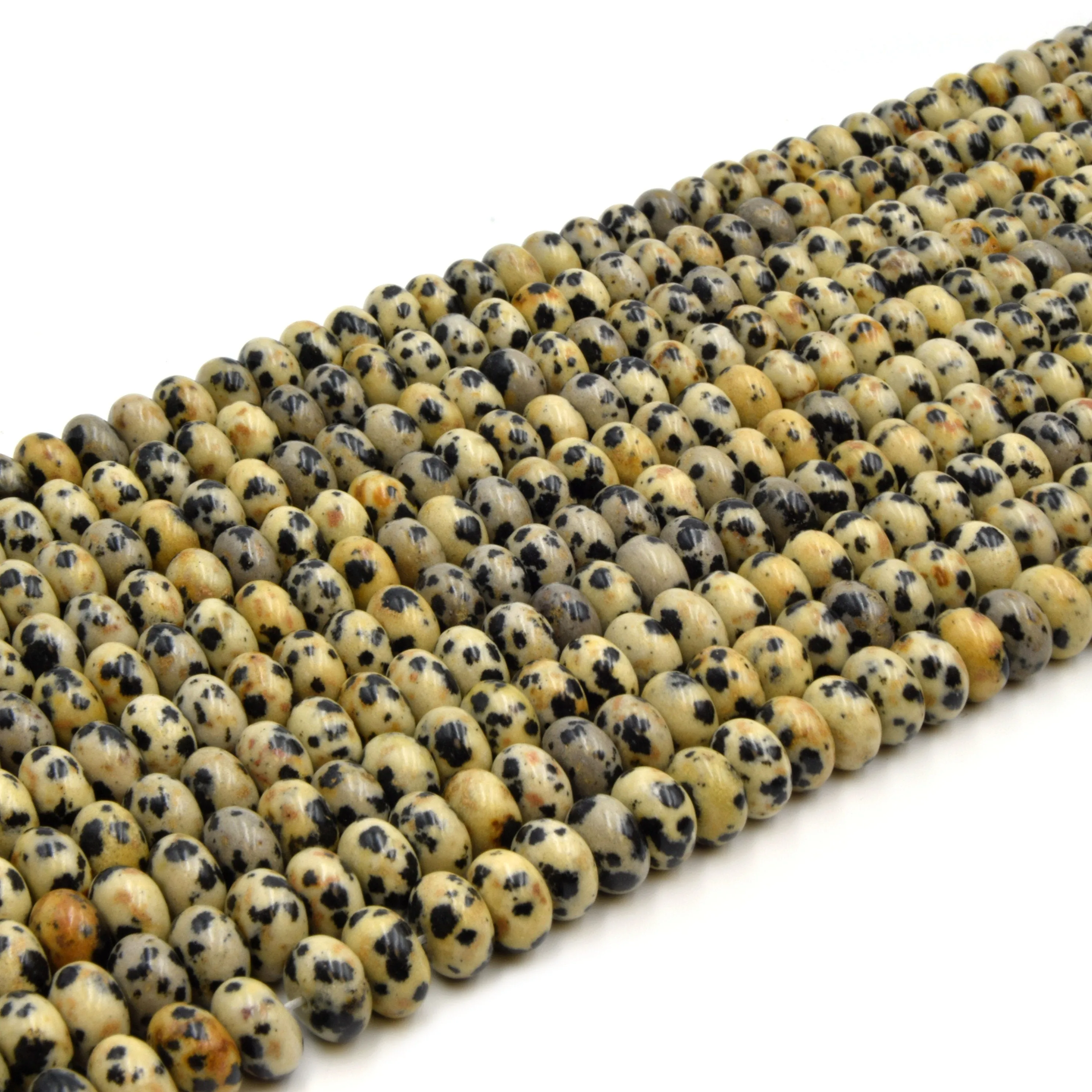 Natural Indian Agate (Fancy Jasper) Rondelle Beads - Smooth Mixed Green/Pink Gemstone, 15.25" Strand
