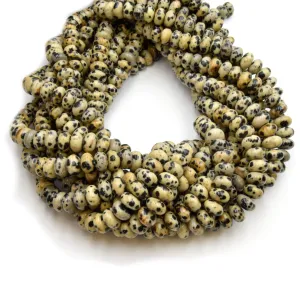 Natural Indian Agate (Fancy Jasper) Rondelle Beads - Smooth Mixed Green/Pink Gemstone, 15.25" Strand