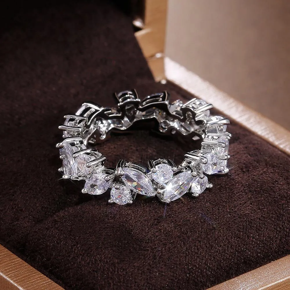 New Graceful AAA Cubic Zircon Promise Ring
