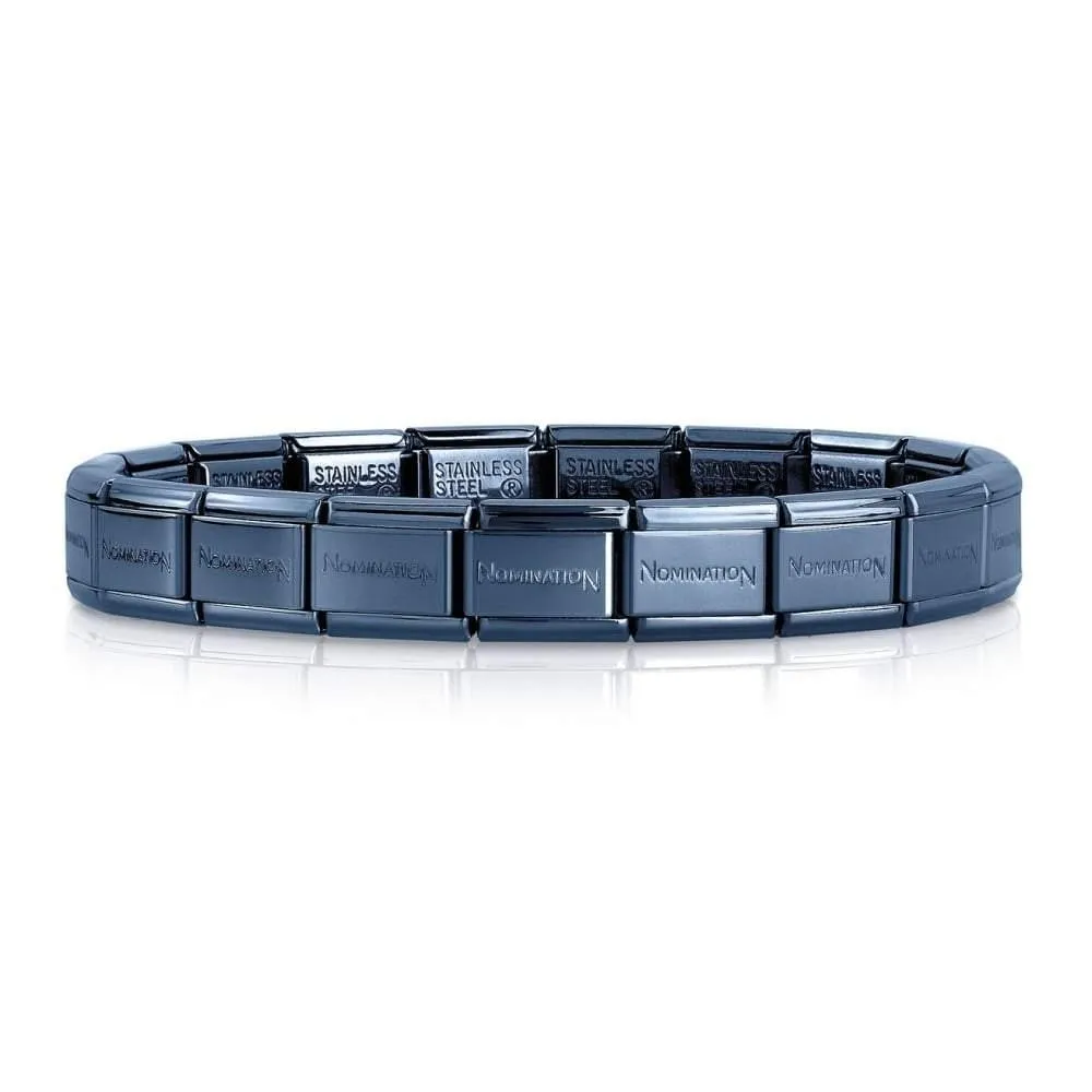 Nomination Classic Blue Stainless Steel Starter Charm Bracelet