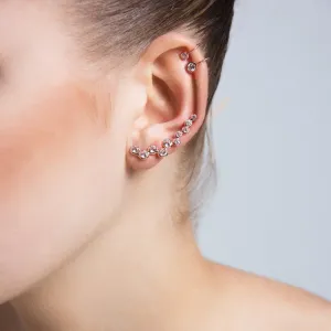 Olivia Dainty Simple Ear Cuff Silver Earrings Set