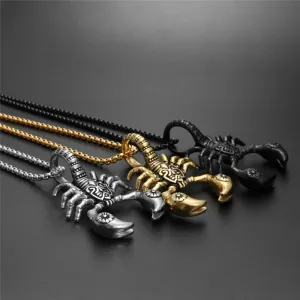 Onyx Guardian - Scorpion Titanium Steel Pendant by The Nevermore