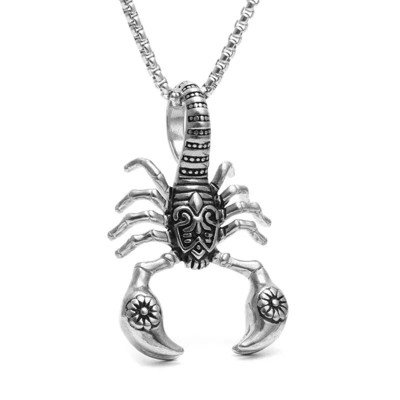 Onyx Guardian - Scorpion Titanium Steel Pendant by The Nevermore