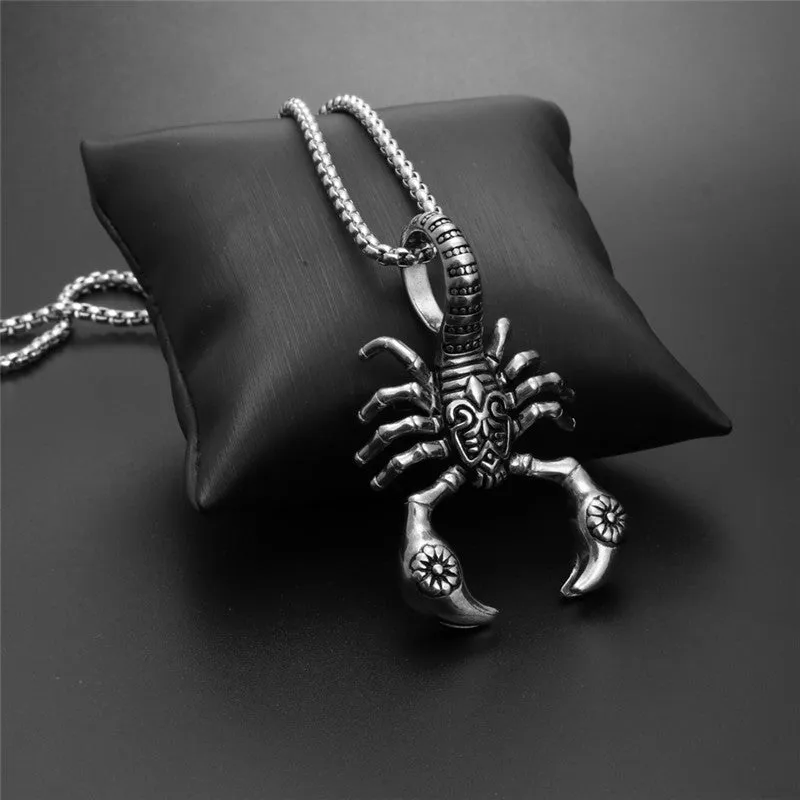 Onyx Guardian - Scorpion Titanium Steel Pendant by The Nevermore