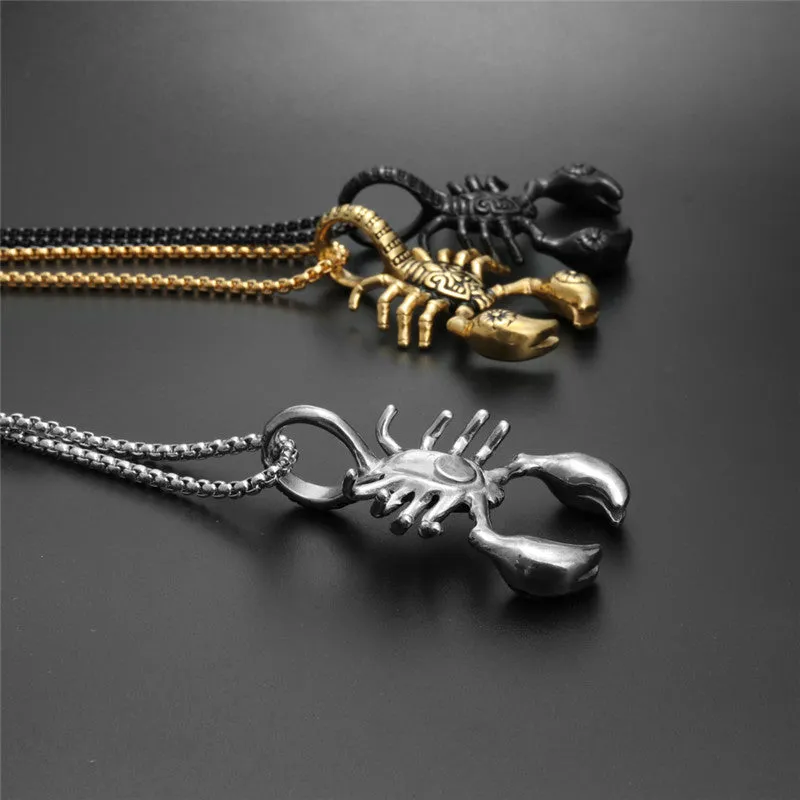 Onyx Guardian - Scorpion Titanium Steel Pendant by The Nevermore