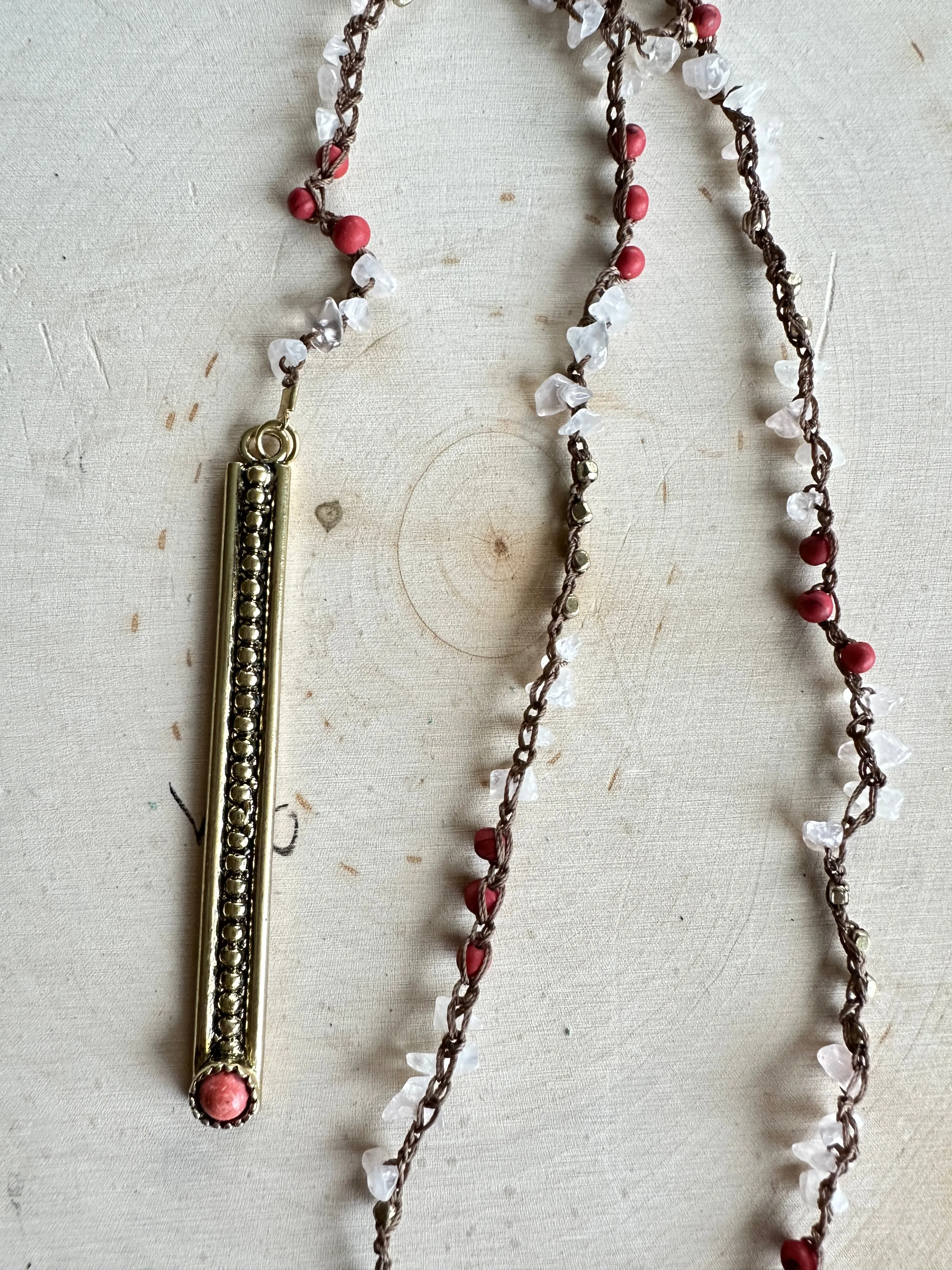 Orange & White Necklace