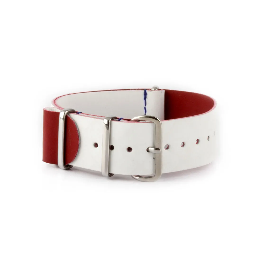 Pack Équipe de France - Bracelets NATO x3 Veau rubber (bleu, blanc, rouge)