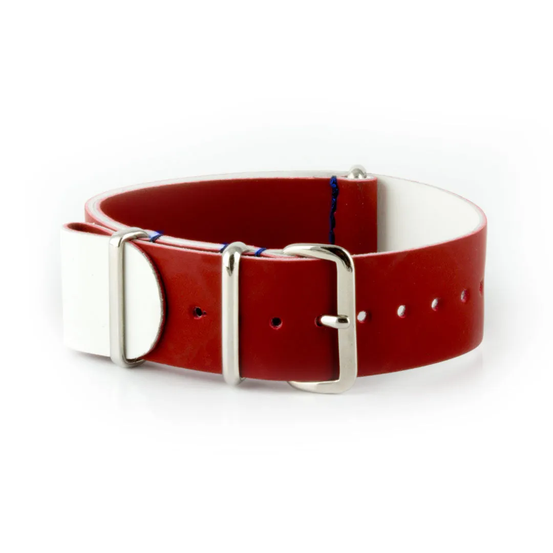 Pack Équipe de France - Bracelets NATO x3 Veau rubber (bleu, blanc, rouge)