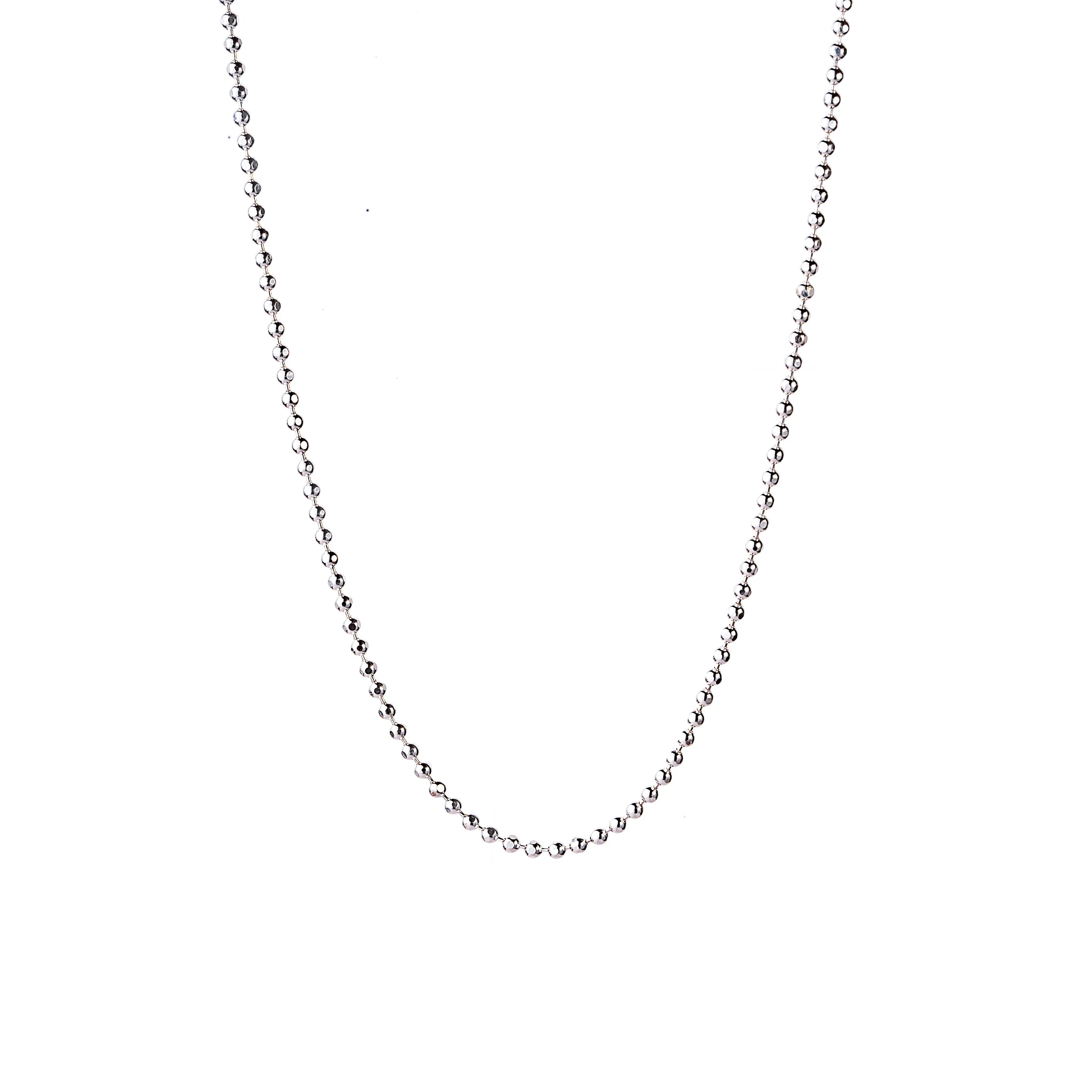 Paige Bead Chain Necklace, Sterling Silver