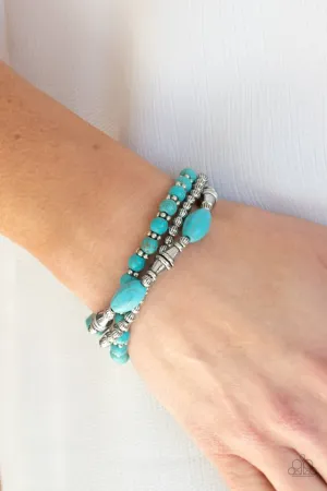 Paparazzi Bracelet ~ Sahara Sanctuary - Blue