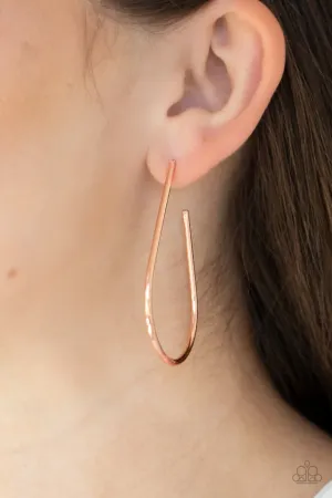 Paparazzi Earring ~ City Curves - Copper