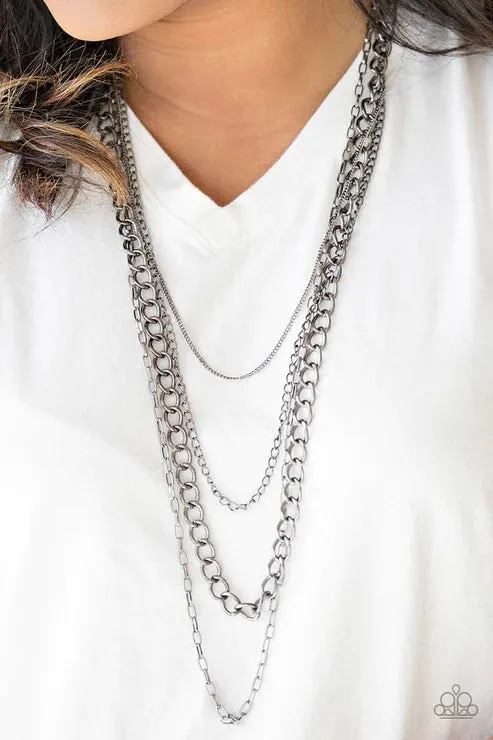 Paparazzi Necklace ~ Metro Metal - Black