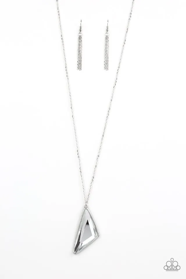 Paparazzi Necklace ~ Ultra Sharp - White