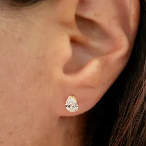 Pear Shaped Diamond Studs